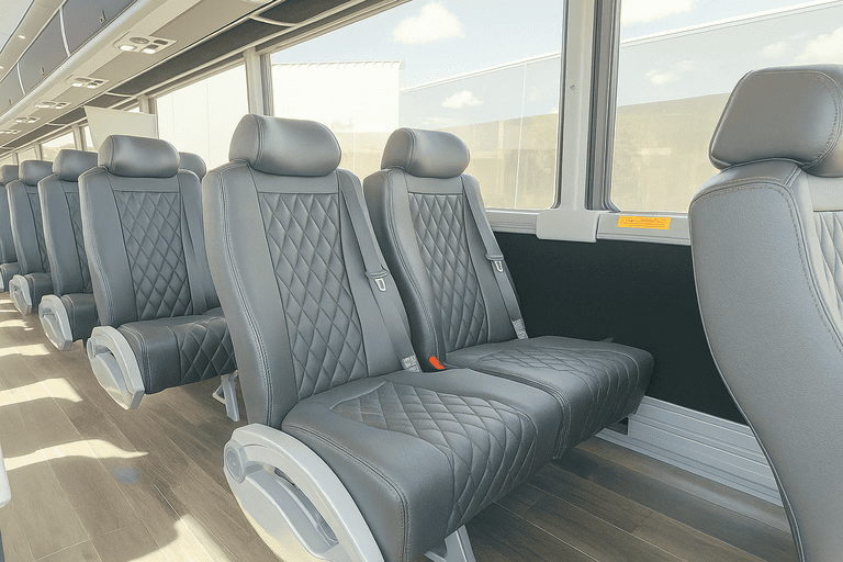 interior of Charter Bus Rental Duluth charter bus
